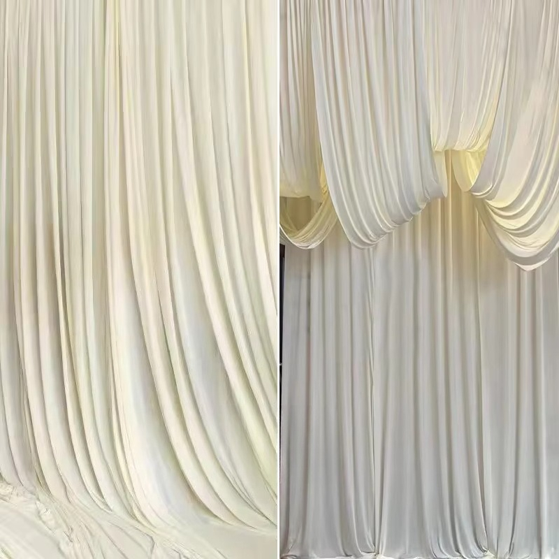 White  Coffee Milk Silk Stretc - đánh giá và giá Curtain Curtain