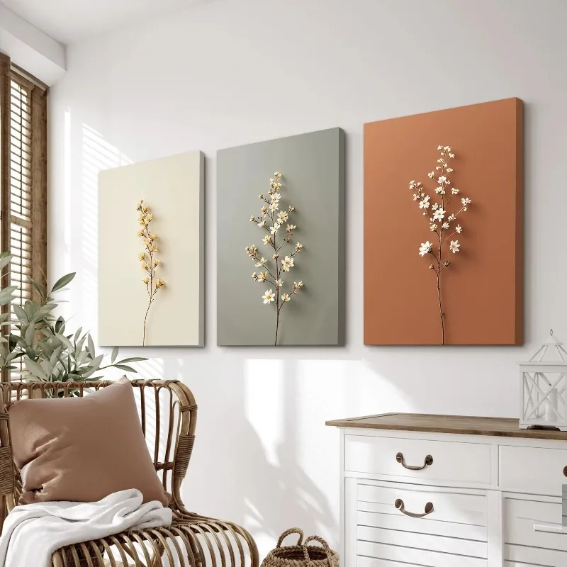 Multiple sizes 3pcs frameless  - đánh giá và giá Abstract Canvas Set