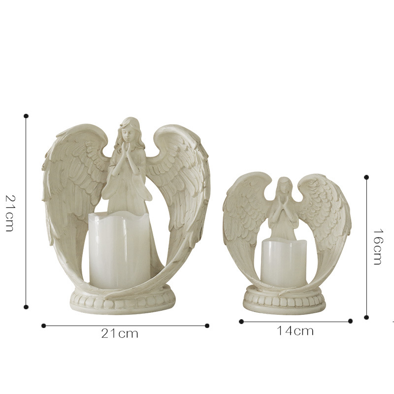 WW resin angel electronic cand - đánh giá và giá Candle Holder Decor