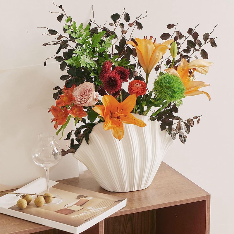 Nordic Style Shell Shaped Cera - đánh giá và giá Vase Decor