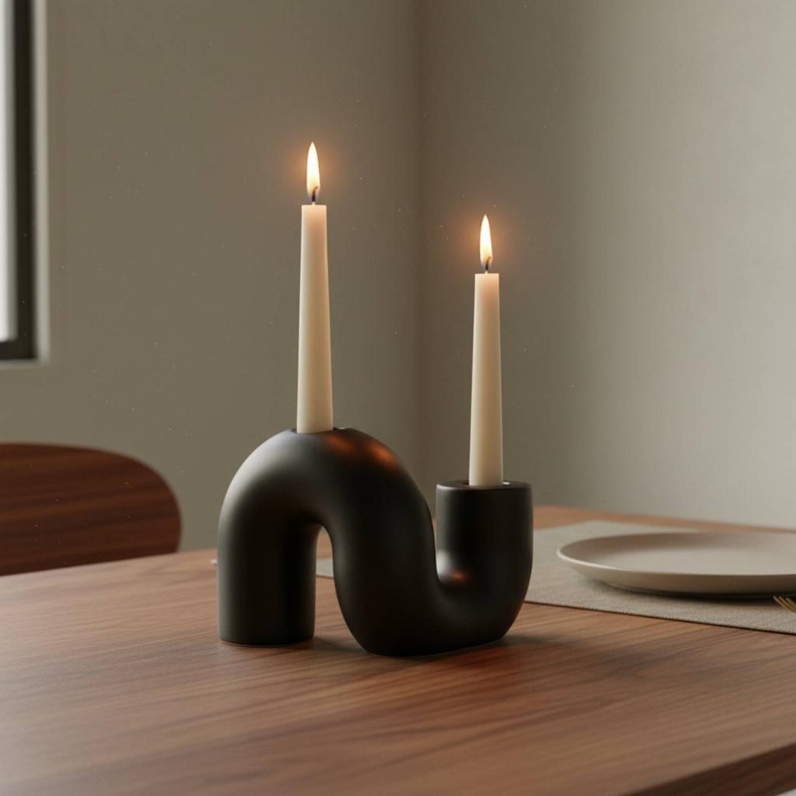 Wavy Ceramic Candle Holder Min - đánh giá và giá Candle Holder Decor