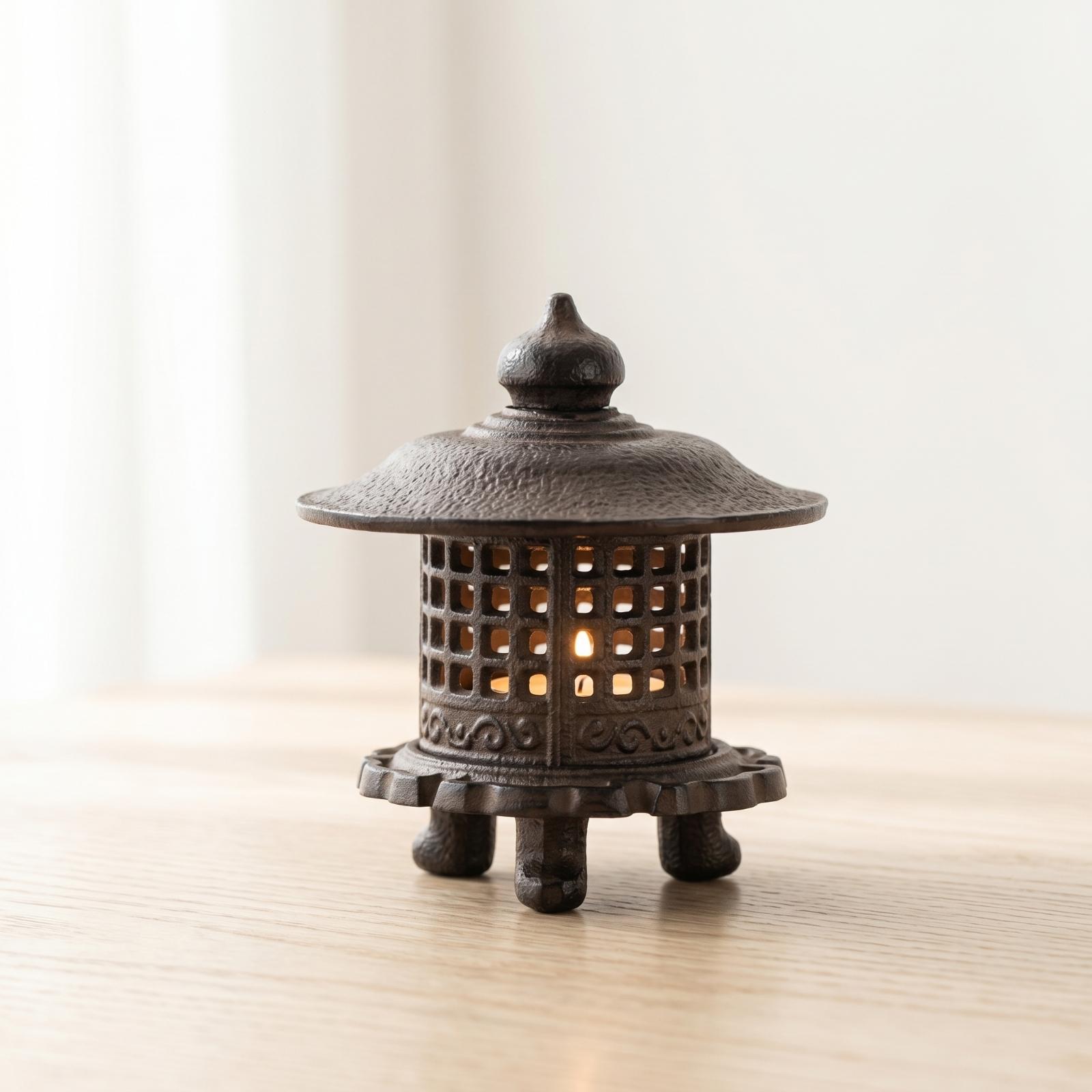 Cast Iron Lantern Tabletop Can - đánh giá và giá Candle Holder Decor