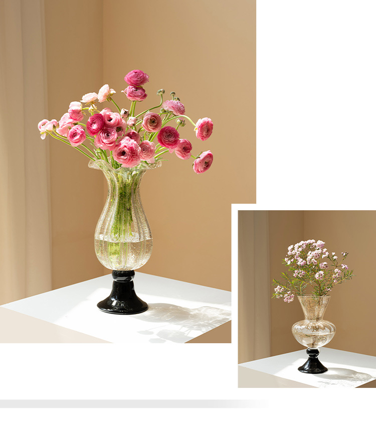 French ancient glass vase orna - đánh giá và giá Vase Decor